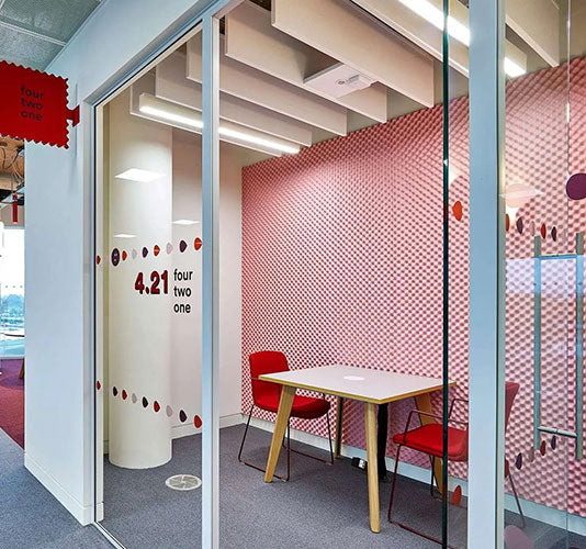 Akustik Kumaş Kaplı Baffle Tavan Paneli